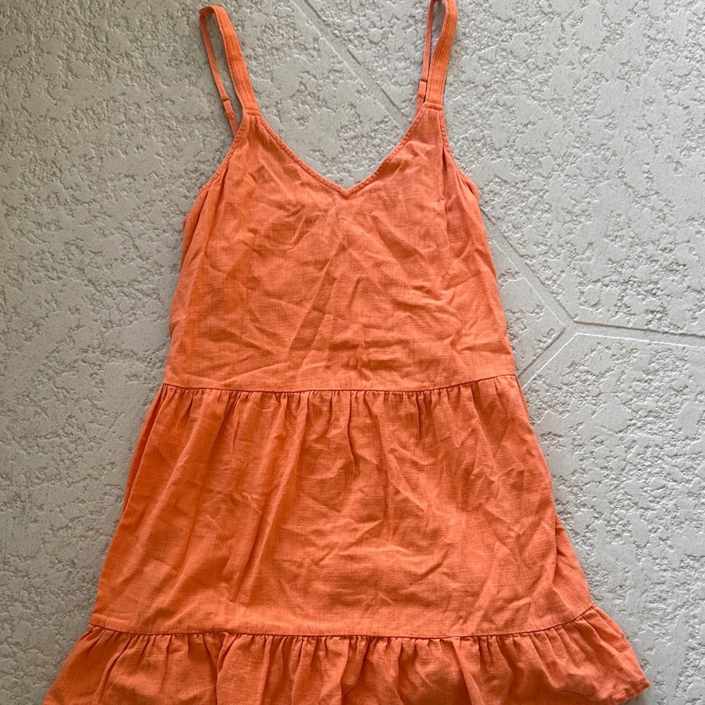 Splendid Vibrant Orange Midi Dress